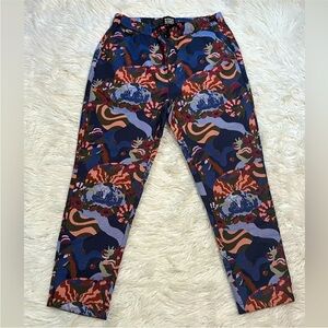 NEW Scotch & Soda FAVE Women's Tapered-Fit Jogger Pants Blue Jacquard High Rise